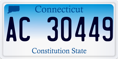 CT license plate AC30449