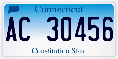 CT license plate AC30456