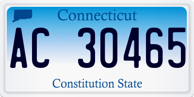CT license plate AC30465