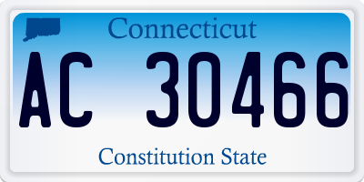CT license plate AC30466