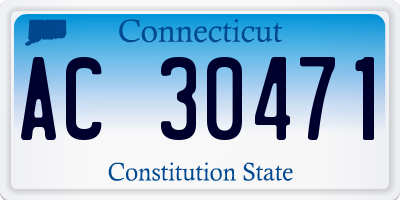 CT license plate AC30471