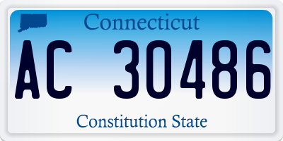 CT license plate AC30486