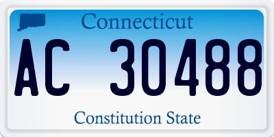 CT license plate AC30488