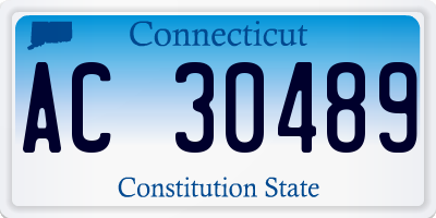 CT license plate AC30489