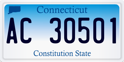 CT license plate AC30501