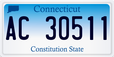 CT license plate AC30511