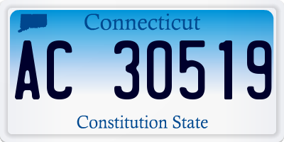CT license plate AC30519