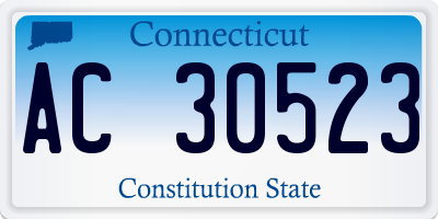 CT license plate AC30523