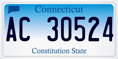 CT license plate AC30524
