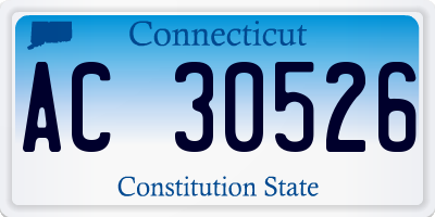 CT license plate AC30526