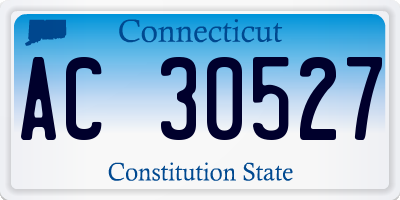 CT license plate AC30527