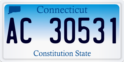 CT license plate AC30531