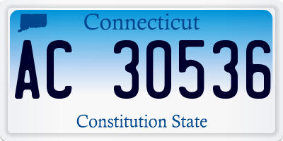 CT license plate AC30536