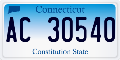 CT license plate AC30540
