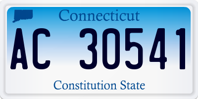CT license plate AC30541