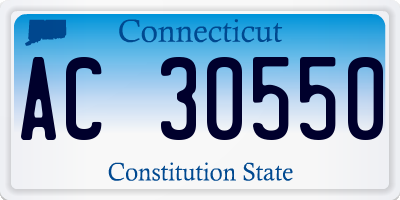 CT license plate AC30550