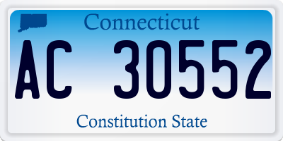 CT license plate AC30552