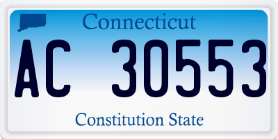 CT license plate AC30553