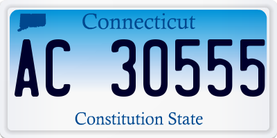 CT license plate AC30555