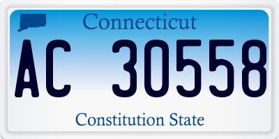 CT license plate AC30558