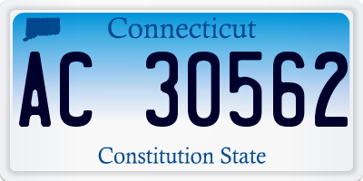 CT license plate AC30562