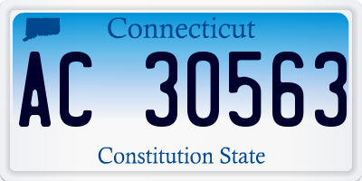 CT license plate AC30563