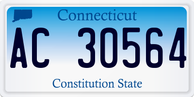 CT license plate AC30564