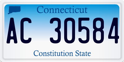 CT license plate AC30584