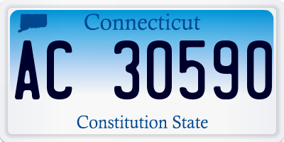 CT license plate AC30590
