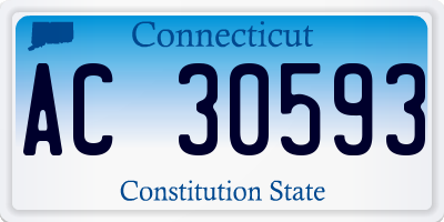 CT license plate AC30593