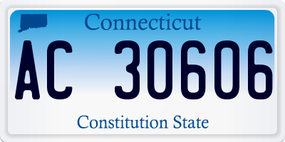 CT license plate AC30606