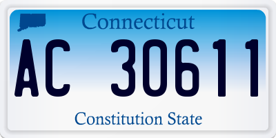 CT license plate AC30611