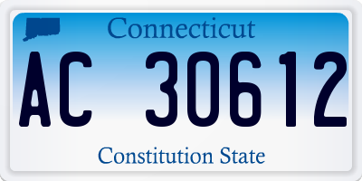 CT license plate AC30612