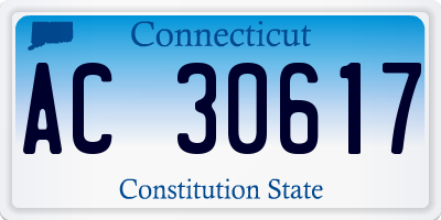 CT license plate AC30617