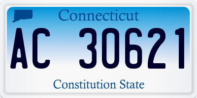 CT license plate AC30621