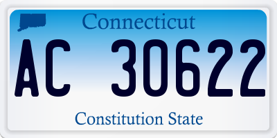CT license plate AC30622