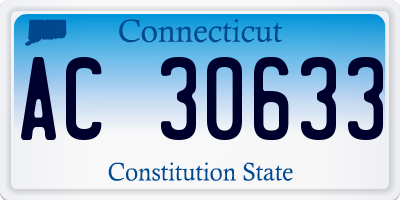 CT license plate AC30633
