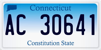 CT license plate AC30641