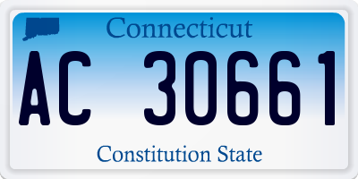 CT license plate AC30661