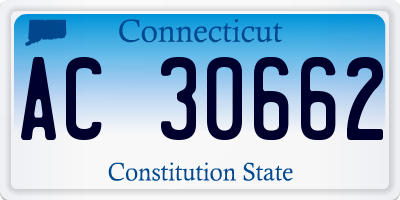 CT license plate AC30662