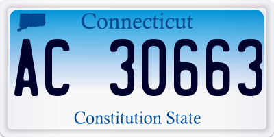 CT license plate AC30663