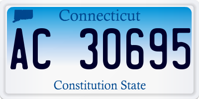 CT license plate AC30695