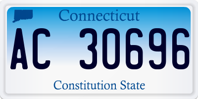 CT license plate AC30696