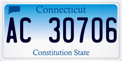 CT license plate AC30706