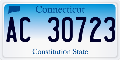 CT license plate AC30723