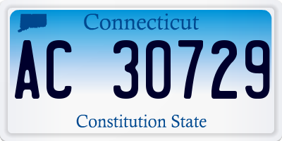 CT license plate AC30729