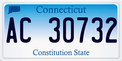 CT license plate AC30732