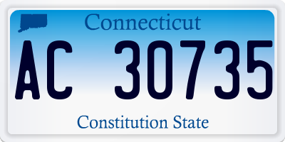 CT license plate AC30735