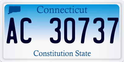CT license plate AC30737