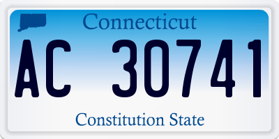 CT license plate AC30741